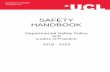SAFETY HANDBOOK - ucl.ac.uk€¦ · SAFETY HANDBOOK Departmental Safety Policy and Codes of Practice 2018 - 2023 DEPARTMENT OF CHEMISTRY DEPARTMENT OF CHEMISTRY “Inspiring the future”