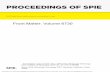 PROCEEDINGS OF SPIE€¦ · Volume 6730 Proceedings of SPIE, 0277-786X, v. 6730 SPIE is an international society advancing an interdisciplinary approach to the science and application