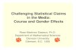 Challenging Statisitcal Claims in the Media: Course and ... · • David Ausubel’s Meaningful Reception Theory – Prior knowledge – Advance Organizer – Meaningful Learning