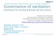 Seminar: Governance of water and waste: a key to ...€¦ · Seminar: Governance of water and waste: a key to sustainable development? • Introduction • Findings of the research