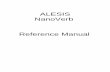 ALESIS NanoVerb Reference Manual - uns.nu · ALESIS NanoVerb Reference Manual . NanoVerb Reference Manual 1 Introduction Thank you for purchasing the Alesis NanoVerb Effects Processor.