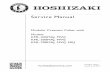 Service Manual - Hoshizaki ice maker · installation, maintenance, and service of the appliance. Should the reader have any questions or concerns which have not been satisfactorily