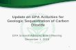 Update on EPA Activities for Geologic Sequestration of ......Dec 01, 2016  · Update on EPA Activities for Geologic Sequestration of Carbon Dioxide EPA Science Advisory Board Meeting