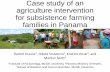 Case study of an agriculture intervention for subsistence ... · Case study of an agriculture intervention for subsistence farming families in Panama Rachel Krause1, Odalis Sinisterra2,