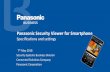 Panasonic Security Viewer for Smartphone · Panasonic Security Viewer for Smartphone Specifications and settings. th7 May 2018 . Security Systems Business Division . Connected Solutions