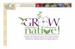 Grow Native presentation - MU Extensionextension.missouri.edu/sare/documents/grownative.pdfSeed collectors, growers Plugs One main plug grower in central Missouri Sedges & Rushes Not