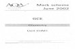 Mark scheme June 2002 GCE Chemistry Unit CHM1 and A Level/Chemistry...Title Mark scheme June 2002 GCE Chemistry Unit CHM1 Author AQA Created Date 1/16/2019 8:24:30 PM