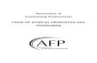 CODE OF ETHICAL PRINCIPLES AND STANDARDS€¦ · AFP Guidelines to the Code of Ethical Principles and Standards -5- Standard No. 1 Members shall not engage in activities that harm