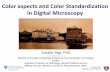 Color aspects and Color Standardization in Digital Microscopy · HARVARD MEDICAL SCHOOL Standardization of the image quality and the color displayed are important aspects of digital