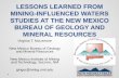 LESSONS LEARNED FROM MINING-INFLUENCED ...LESSONS LEARNED FROM MINING-INFLUENCED WATERS STUDIES AT THE NEW MEXICO BUREAU OF GEOLOGY AND MINERAL RESOURCES Virginia T. McLemore New Mexico