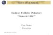 EDIT 2012 School Hadron Collider Detectors · 2017-10-16 · EDIT 2012 School Hadron Collider Detectors “Generic LHC” Dan Green Fermilab EDIT 2012, Feb. 13-24, 2012 1