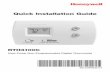 Quick Installation Guide - Honeywell · Quick Installation Guide 69-2340ES-01. 69-2340ES—01 ii Installation is Easy ... Press s to advance to next function. Press and hold the s