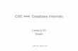 CSE 444: Database Internals - University of Washington...CSE 444: Database Internals Lecture 23 Spark CSE 444 -Winter 2018. References •Spark is an open source system from Berkeley