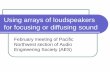 Using arrays of loudspeakers for focusing or diffusing sound · Agenda Loudspeaker arrays applications in home entertainment and in the office Mike Seltzer, Microsoft Research Focusing