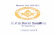 Justin David Hamilton - Liberty Masonic Lodge #48 AF&AMlibertylodge48.org/information_links/Justin David... · Justin David Hamilton Worshipful Master Celebrating 165 Years of Masonry