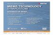 TWELFTH ANNUAL MEPTEC MEMS TECHNOLOGY … MEMS PROC.pdfMEMS TECHNOLOGY SYMPOSIUM Advances in MEMS - Foundations of Design, Process, Packaging, and Test MORNING AGENDA 7:30 am Registration