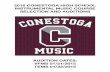 2016 CONESTOGA HIGH SCHOOL INSTRUMENTAL MUSIC COURSE ... · (drumline) or the front ensemble (see Marching Band below). All Strings (Violin, Viola, Cello, Double Bass) String Ensemble
