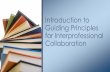 Introduction to Guiding Principles for Interprofessional ... · The report was based on the philosophy that health care should: • Prioritize quality, efficiency, and value • Work