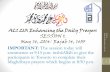 IMPORTANT: The session today will...ALI 265: Enhancing the Daily Prayers SESSION 1: May 14, 2014/ Rajab 14, 1435 IMPORTANT: The session today will commence at 9:15 p.m. inshāAllāh