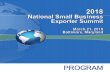 2018 Summit Program - NASBITE International · 2019-06-11 · Explosion-Proof Reefers, Tank Container Reefers, Offshore Reefers, Blast Freezers, Deep Storage Freezers, Quick Thaw