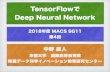 TensorFlowで Deep Neural Network - 京都大学n_nakano/macs_sg/SG11-04...TensorFlowの導入 Deep Neural Network は Scikit-Learn の MLPClassifer でも可能 学習済みの中間層の出力や重みの出力は