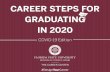 CAREER STEPS FOR GRADUATING IN 2020 · LinkedIn Learning Use online tutorial available through LinkedIn ... Start reaching out to your existing connections regarding your job search.