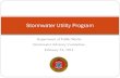 Stormwater Utility Program - Harrisonburg · Stormwater Utility Program Department of Public Works Stormwater Advisory Committee ... Will appear on real estate tax bill in Dec and