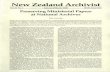 New Zealand Archivist - Home | ARANZ · 2018-12-18 · New Zealand Archivist Vol XI No 1 Autumn/March 2000 ISSN 0114-7676 Preserving Ministerial Papers ... during the course of their