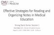 Effective Strategies for Reading and Organizing Notes in ...€¦ · Effective Strategies for Reading and Organizing Notes in Medical Education ... •Clinical Sketchnotes (33 Charts