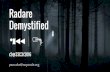 Radare Demystifiedbeta.rada.re/en/latest/_downloads/33c3-r2demystified.pdf · Demystified r2@33C3/2016 pancake@nopcode.org. Introduction. Who am I? ... functionality can be done in