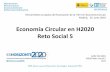 Economía Circular en H2020 Reto Social 5 - Suschem España · H2020 – «Cross-cutting issues» •At least, 60% of overall Horizon 2020 budget should be related to sustainable