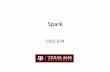 Spark - Texas A&M Universitycourses.cse.tamu.edu/chiache/csce678/s19/slides/spark.pdf · SparkSQL & Dataframe Catalyst Optimizer Spark Streaming Mllib (Machine learning) GraphX (Graph