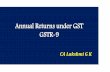 Input Tax Credit - kscaa.com€¦ · Input Tax Credit Availment, Restrictions, Job-work and other aspects Annual Returns under GST GSTR-9 CA Lakshmi G K. Coverage Understanding legal