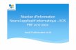 EOS PRF 2017-2020 - Centre-Val de Loire · sur Docapost. Calendrier de mise en œuvre. Calendrier de mise en œuvre Entre le 5 et le 9 décembre : réception des comptes de connexion