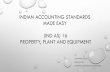 Indian Accounting Standard (Ind AS) 16 Property, Plant and ...mangalore-icai.org/Attachment/85802478_Indian... · •ind as 23, borrowing costs, establishes criteria for the recognition