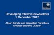 Developing effective newsletters 1 December 2015 · Developing effective newsletters 1 December 2015 Alison Brindle and Jacqueline Pumphrey Medical Sciences Division . ... Standard