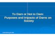 To Dam or Not to Dam: Purposes and Impacts of Dams on ...zagona/CVEN5838/... · Although people starting buildin technology for large dams ditechnology for large dams di Toda ¾60%