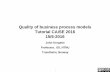 Quality of business process models Tutorial CAiSE 2016 15 ...caise2016.si/.../06/caise2016-tutorial-krogstie.pdf · Quality of business process models Tutorial CAiSE 2016 15/6-2016