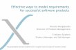 Effective ways to model requirements for successful ... · Effective ways to model requirements for successful software products Donato Mangialardo Director of Product Management