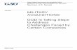 GAO-17-644, MILITARY ACQUISITIONS: DOD Is Taking Steps to ... Sponsored Documents/GAO-DoD i… · Source: GAO presentation of company observations. | GAO-17-644. According to these