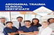 ABDOMINAL TRAUMA CLINICAL CERTIFICATE...The Abdominal Trauma Clinical Certificate is appropriate for physicians and advanced practice providers (e.g., physician assistants, nurse practitioners)