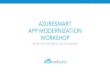 AZURESMART APP MODERNIZATION WORKSHOP - gallery.azure… · • Technical deep-dive review of a selected candidate legacy/traditional application for migration • Perform migration