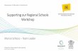 Supporting our Regional Schools Workshop · Supporting our Regional Schools Workshop Marice Schloss –Team Leader Education Queensland International CRICOS Provider Code 00608A.