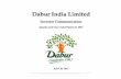 Dabur India Limited · Dabur India Limited Investor Communication Quarter and Year ended March 31, 2013 April 30, 2013. ¾Consolidated Net Sales crossed the Rs 6 000 crore mark in
