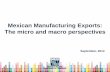 Mexican Manufacturing Exports: The micro and macro ... · 3363 Fabricación de partes para vehículos automotores. 3344 Fabricación de componentes electrónicos. 3343 Fabricación