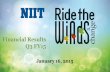 Financial Results Q3 FY15 - NIIT€¦ · Financial Results Q3 FY15 January 16, 2015 . SLIDE • Increased global economic uncertainty due to financial and geo-political risks; World