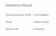 Installation Manual Virtualization S/W – VirtualBox Host …€¦ · Installation Manual Virtualization S/W – VirtualBox Host –Macintosh. Guest OS – Ubuntu. Installation Sequence.