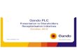 Oando Corporate Strategy Update · OML 134, OML 90, OML 13 & OPL 236. ... *N50Bn Trade Finance excluded from Debt Profile. 11 Impact of Corporate Actions. 12 Projected Balance Sheet