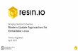 Embedded Linux Modern Update Approaches for Bringing ... · Bringing DevOps to Devices Modern Update Approaches for Embedded Linux Petros Angelatos April 2016. About me ... RESIN.IO