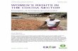 THE COCOA SECTOR - Oxfam · 4 Women’s Rights in the Cocoa Sector: Examples of emerging good practice SUMMARY Women cocoa farmers are central to the sustainability of the cocoa supply